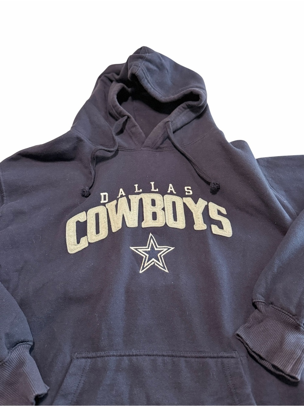 NFL football Dallas Cowboys blue 90s y2k style embroidered Hoodie Men size 2XL - Picture 4 of 6